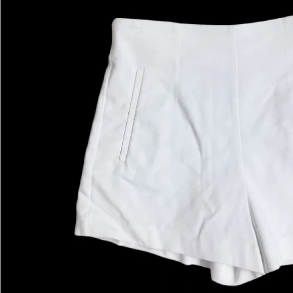 ZARA White High waist 2.5 inch dress shorts size medium 28 - Picture 6 of 11